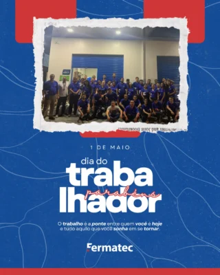 Equipe Fermatec reunida para o Dia do Trabalhador